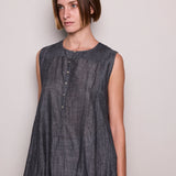 OCEAN BLOUSE, GREY COTTON