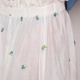 GARDEN  SHEER SKIRT, IVORY SILK