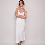 TARA SLIP, WHITE DOUBLE CLOTH COTTON