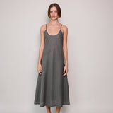 TARA SLIP, KHAKHI LINEN