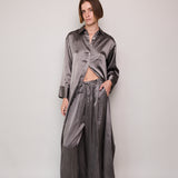 MELANY PANT, SATIN SILK SILVER