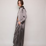 MELANY PANT, SATIN SILK SILVER