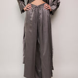 MELANY PANT, SATIN SILK SILVER