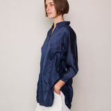 SEA SHIRT, NAVY SILK