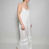 VELA SLIP DRESS, IVORY MODAL