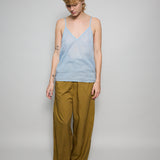 ORCHID TANK, BLUE COTTON VOILE