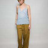 ORCHID TANK, BLUE COTTON VOILE