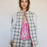 BOTANIC COAT, COTTON SILK CHECKERED INJIRI//LAKSHMI