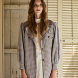 CLEO BLAZER, LILAC COTTON CHECKERED