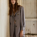 CLEO BLAZER, LILAC COTTON CHECKERED