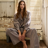CLEO TROUSER, LILAC COTTON CHECKERED
