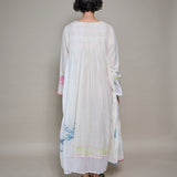 KIRAN DRESS, IVORY / NEON JAMDANI
