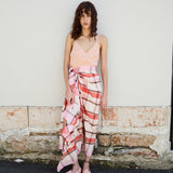CANNA MADRAS CHECK SARONG, PINK COTTON
