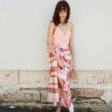 CANNA MADRAS CHECK SARONG, PINK COTTON