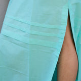 LOTUS SWING DRESS, AQUA COTTON SILK