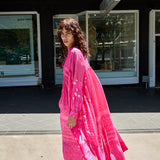 FRANGIPANI DRESS, PINK SILK