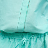 LOTUS SHIRT, AQUA COTTON SILK