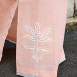 LOTUS EMBROIDERY MAXI SKIRT, IVORY COTTON SILK