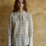 INDUS SHIRT, IVORY CHECK COTTON