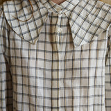 INDUS SHIRT, IVORY CHECK COTTON