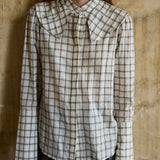 INDUS SHIRT, IVORY CHECK COTTON