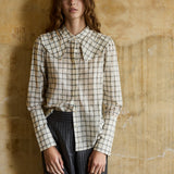 INDUS SHIRT, IVORY CHECK COTTON