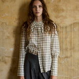 INDUS SHIRT, IVORY CHECK COTTON