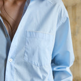 LUNA SHIRT, SKY BLUE POPLIN