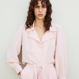 CAMELIA SHIRT, BLUSH CREPE DE CHINE SILK