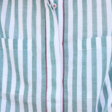 NEEM HAND LOOM SHIRT, GREEN STRIPE COTTON