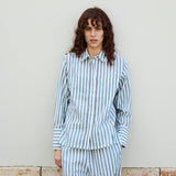 NEEM HAND LOOM SHIRT, GREEN STRIPE COTTON