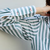 NEEM HAND LOOM SHIRT, GREEN STRIPE COTTON