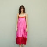 ROSE SLIP DRESS, FUCHSIA SILK