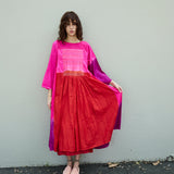 CAMELIA DRESS, FUCHSIA SILK