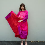 CAMELIA DRESS, FUCHSIA SILK
