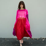 CAMELIA DRESS, FUCHSIA SILK