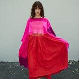 CAMELIA DRESS, FUCHSIA SILK