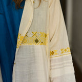SWATI DRESS, IVORY / YELLOW