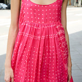 PRIMROSE SLIP DRESS, TIE&DYE FUCHSIA SILK