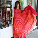 MARIGOLD DRESS SLEEVELESS, TANGERINE COTTON