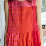 MARIGOLD DRESS SLEEVELESS, TANGERINE COTTON