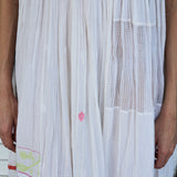 LILLIE DRESS, WHITE COTTON JAMDANI