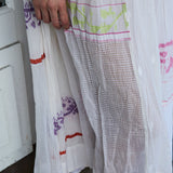 LILLIE DRESS, WHITE COTTON JAMDANI