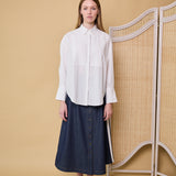 JASMINE SHIRT, WHITE COTTON POPLIN