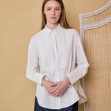 JASMINE SHIRT, WHITE COTTON POPLIN
