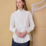 JASMINE SHIRT, WHITE COTTON POPLIN