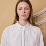 JASMINE SHIRT, WHITE COTTON POPLIN