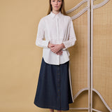 JASMINE SHIRT, WHITE COTTON POPLIN