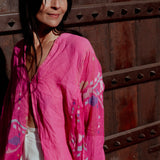 MAHA OVERLAY, FUCHSIA PINK COTTON
