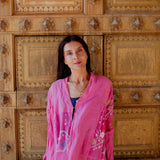MAHA OVERLAY, FUCHSIA PINK COTTON